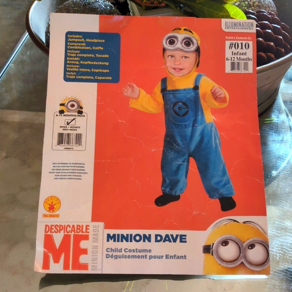 Minion Despicable me minion Dave infant 6-12 months